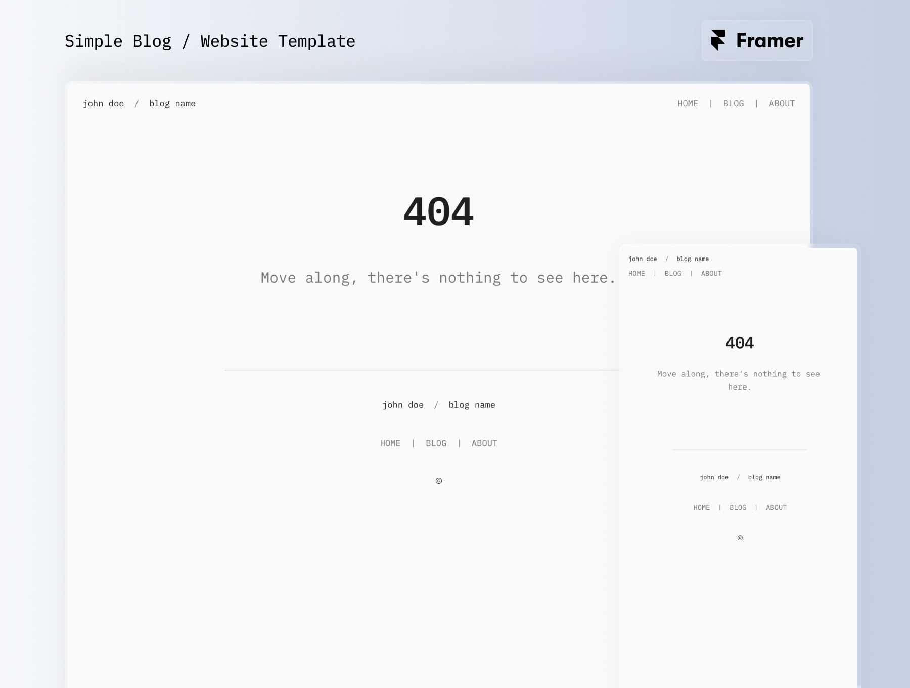 简约博客（明暗两种风格）- Framer模板 Simple Blog (Light & Dark) - Framer Template figma格式-UI/UX-到位啦UI